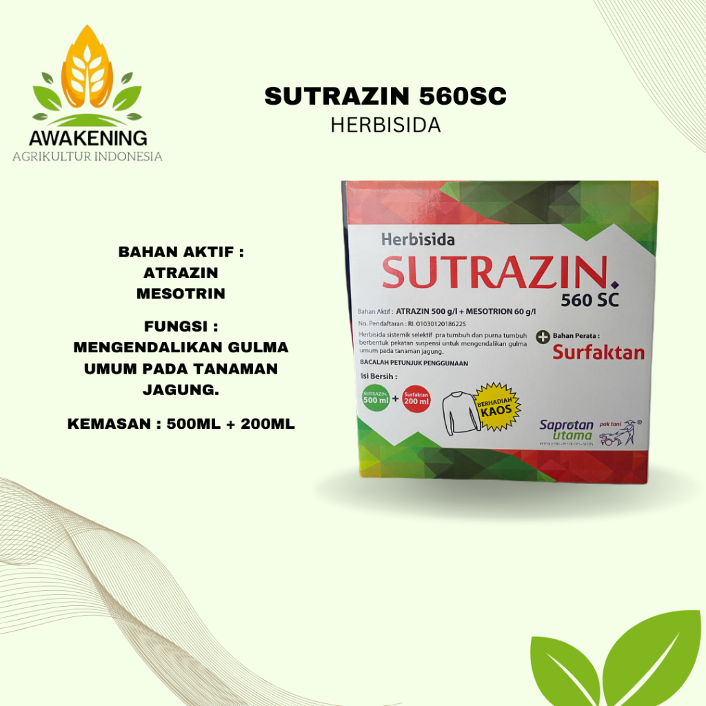 SUTRAZIN 560SC 500ML + 200ML HERBISIDA SELEKTIF JAGUNG
