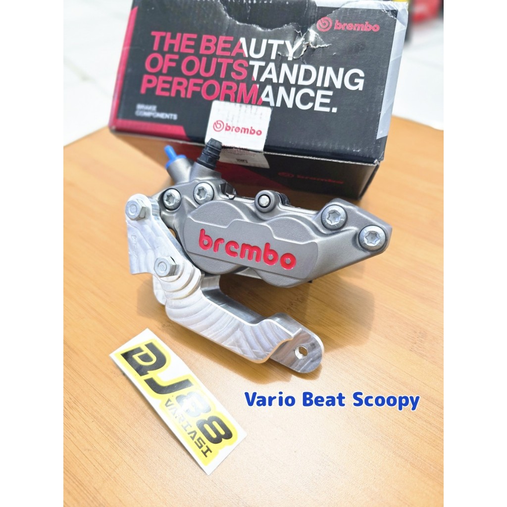 Kaliper brembo 4piston vario beat scoopy set bracket disc 260mm caliper original italy