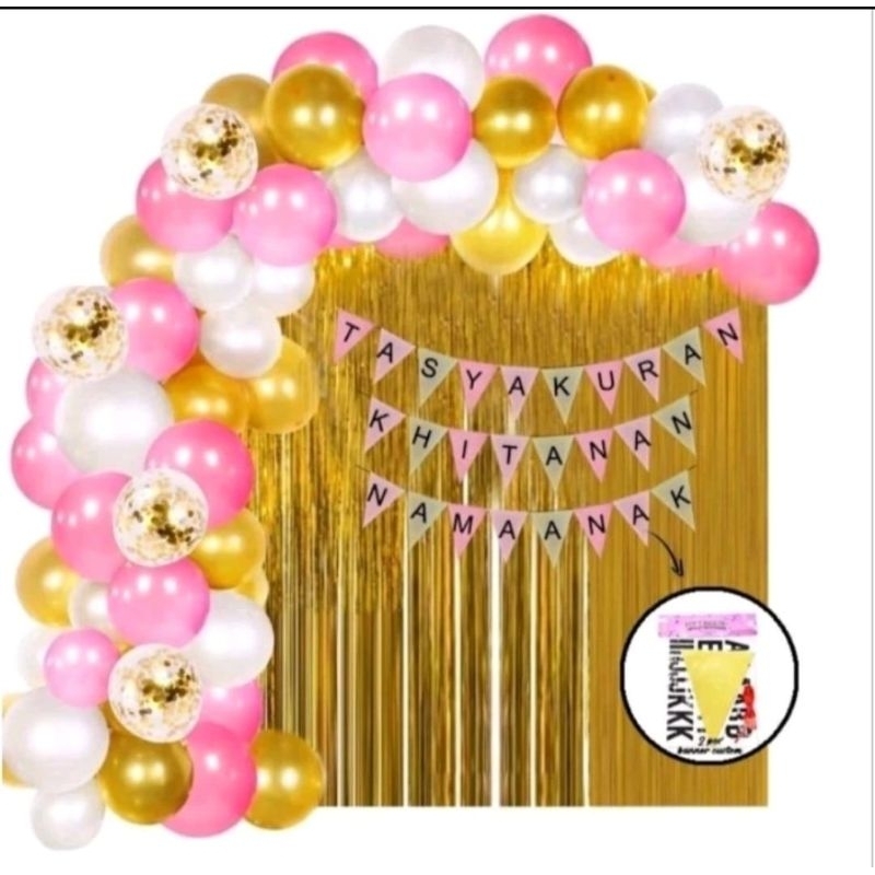 Paket tasyakuran khitanan/dekorasi banner custom tasyakuran khitanan