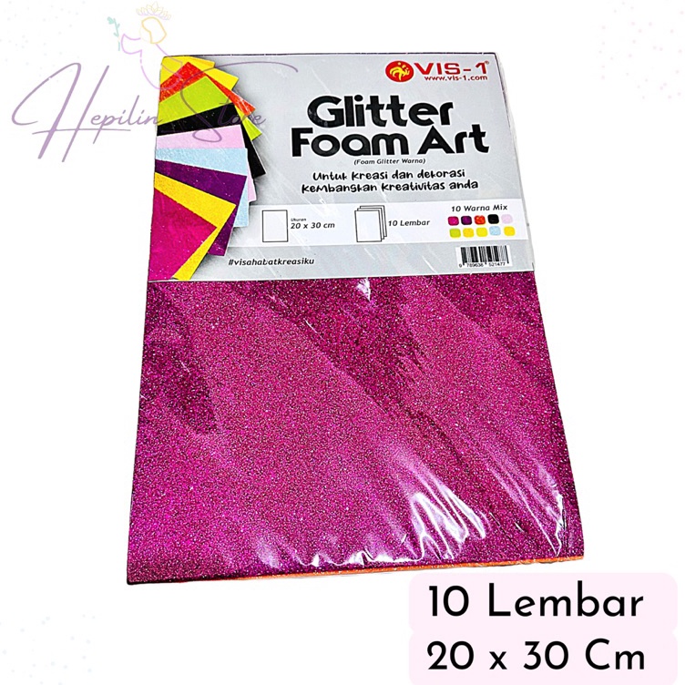 

Glitter Foam Art 1 Pack isi 1 Lembar Warna Warni VIS1 Eva Foam Art DIY Foam Art 1 Warna u E7Y6