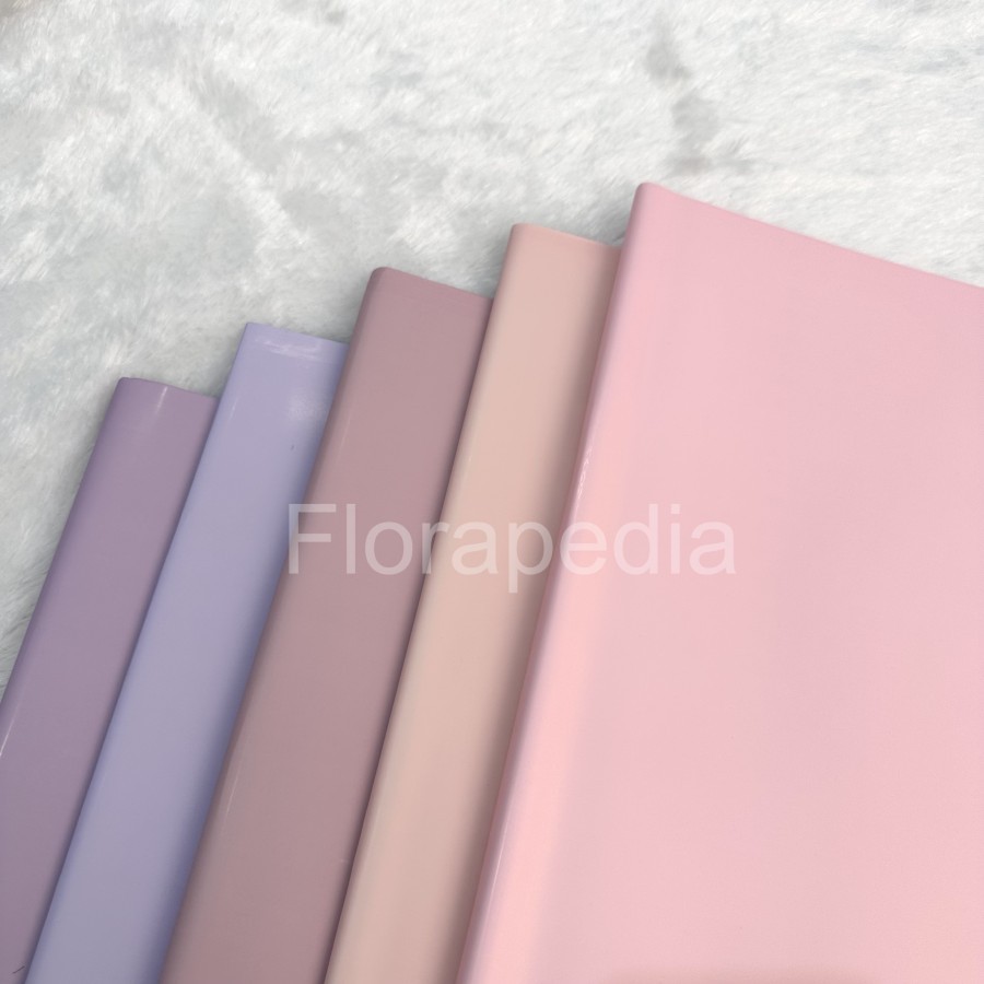 

Flower Wrapping Paper Solid / Kertas Buket Bunga / Cellophane Pastel Color / Korean Paper Wrap Pink Ungu Cream