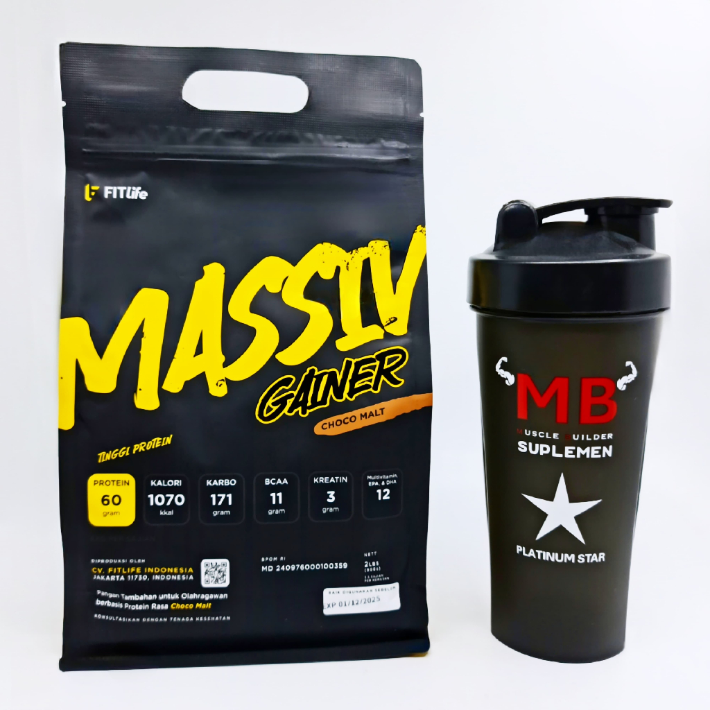 Massiv Gainer Fitlife 2 lbs Massive Mass Protein Fit Life 2lbs 2lb 5 12 lb MPro WPro Concentrate Iso