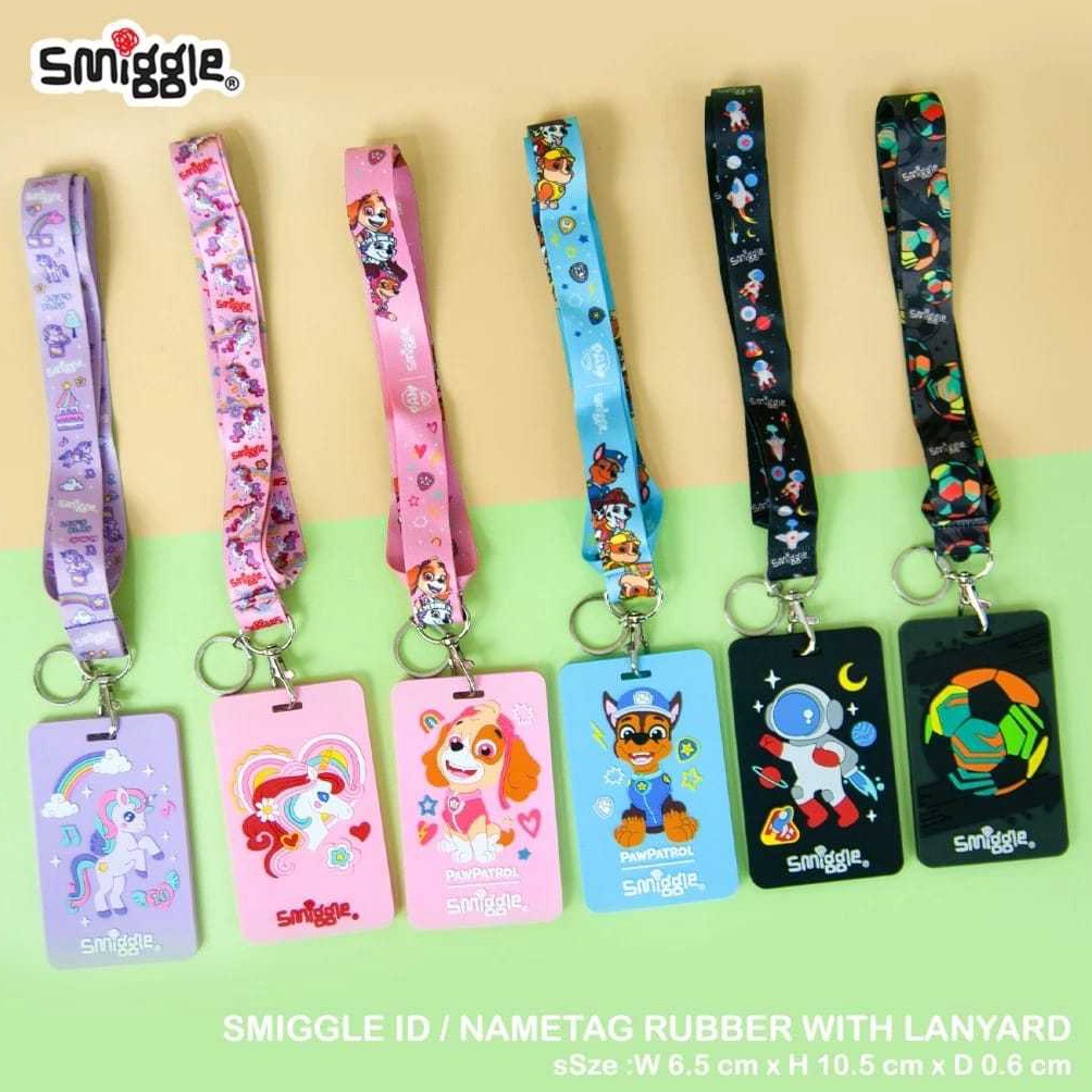 

NAMETAG ID CARD SMIGGLE RUBBER DENGAN TALI q Q7I7