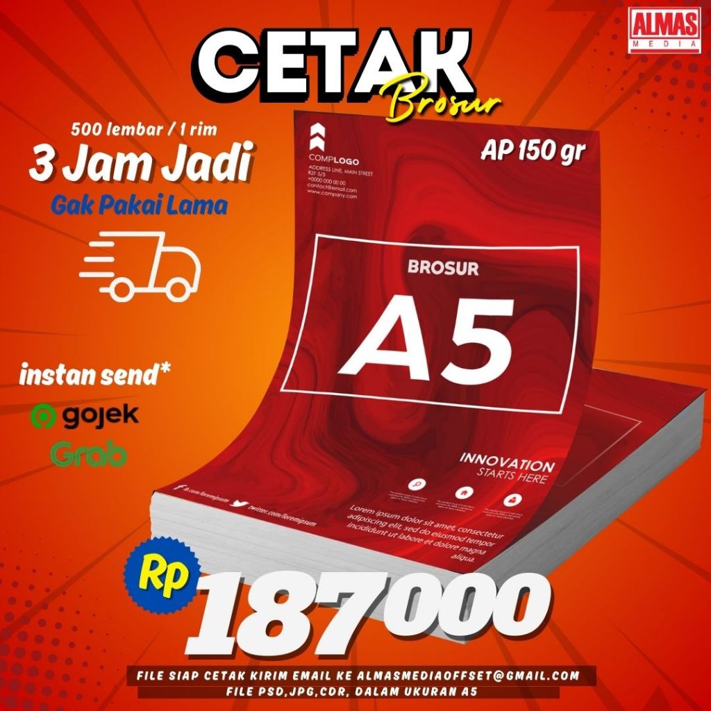 

CETAK BROSUR, cetak cepat brosur A5 AP150