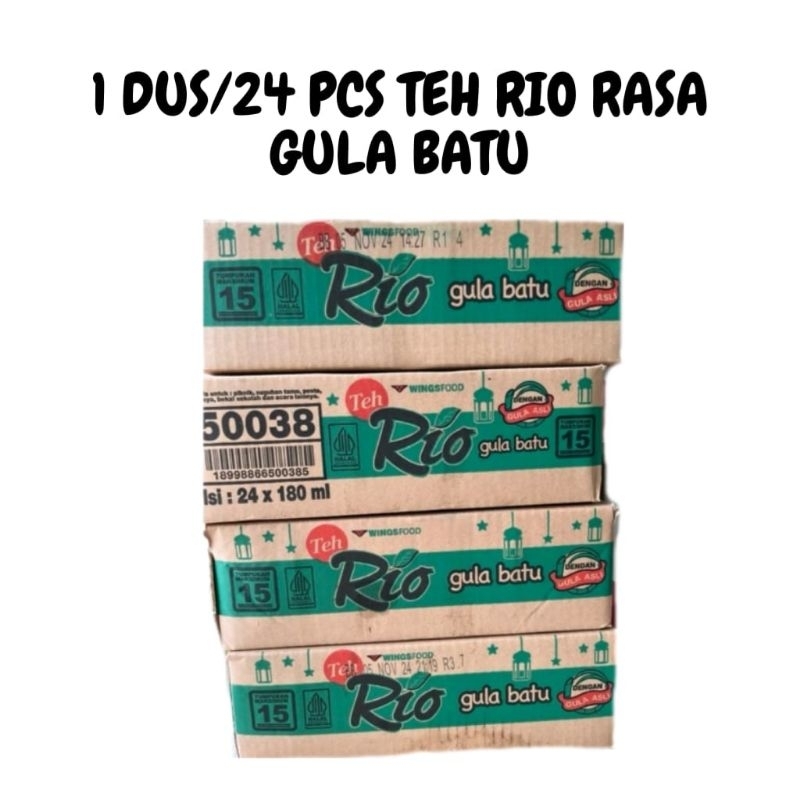 

1 DUS/24 PCS TEH RIO RASA GULA BATU KEMASAN 180 ML TStore
