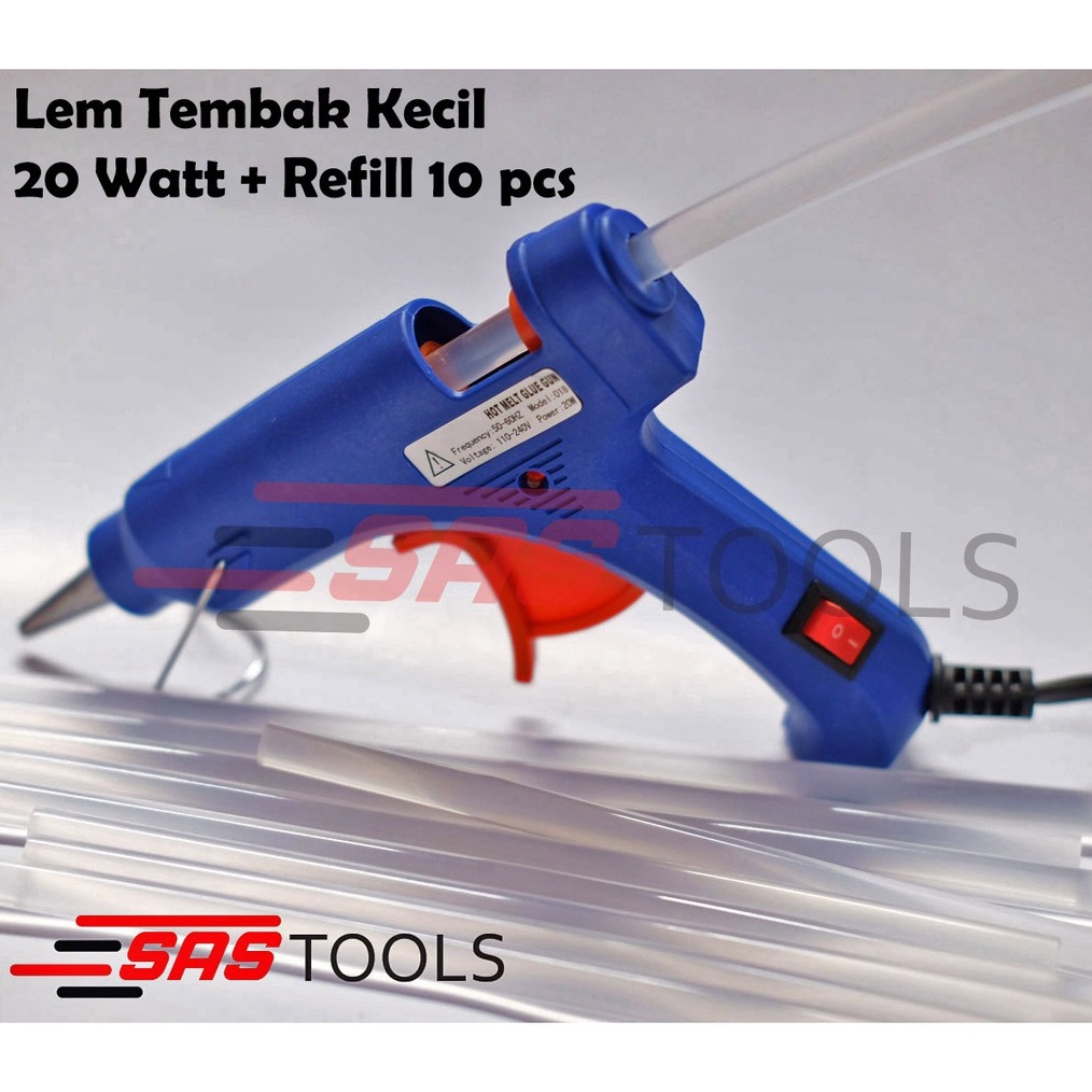 

Glue Gun Lem Tembak KECIL 2 watt BIRU Isi Refill 1 pcs t C6Z2
