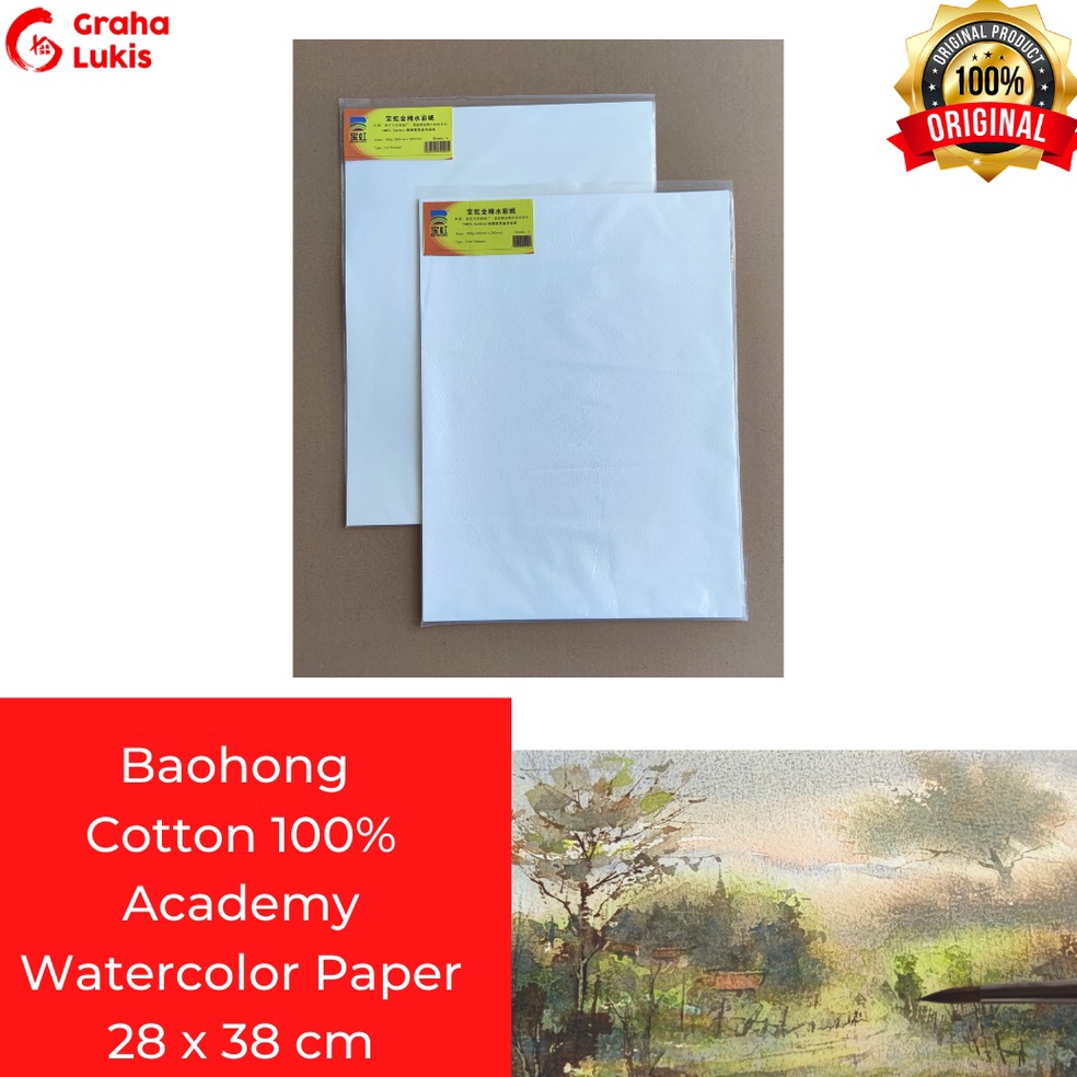

KODE W33S Baohong Academy Watercolor Paper 28x38cm 3gsm 1 cotton