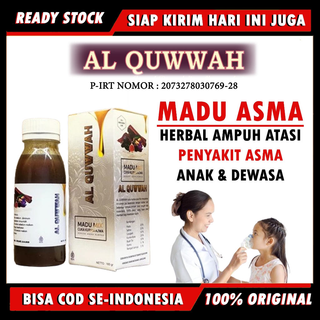 Madu Al Quwwah Herbal Obat Asma Untuk Anak & Dewasa Paling Ampuh Original Halal Bpom