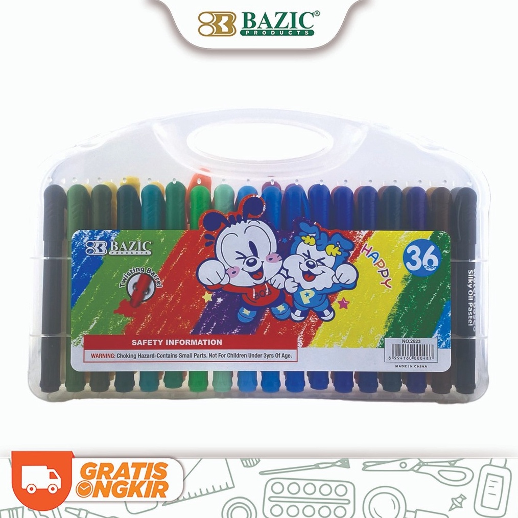 

Bazic Silky Oil Pastel 36 Colors Krayon Minyak k P4B8