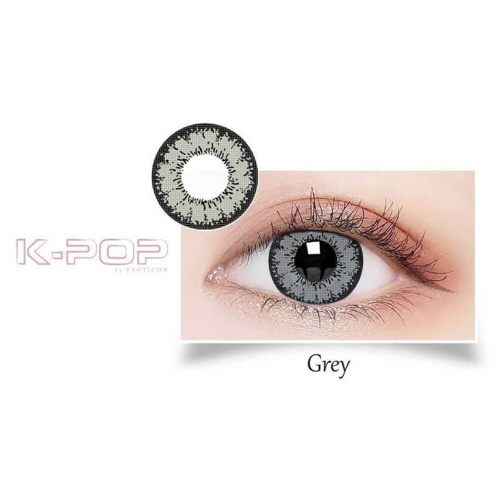 [ MINUS ] SOFTLENS KPOP GREY COLOR 16MM [ Tuliskan minus yang di pesan ]