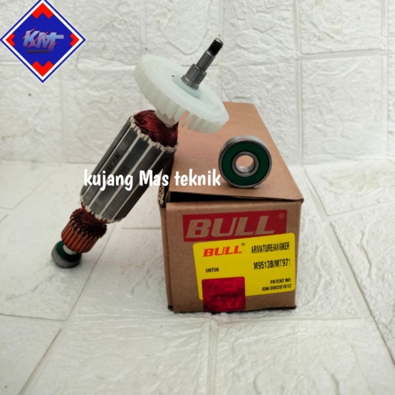 BULL ARMATURE ANGKER MAKITA M9513B MESIN GERINDA MAKITA M9513 ROTOR M 9513 B