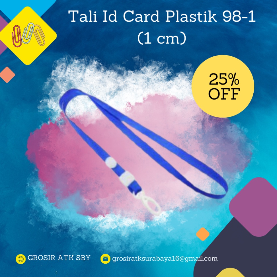 

Tali ID Card Strap Cantol Plastik 981 1 cm Harga Per 1 Pcs y O6S9