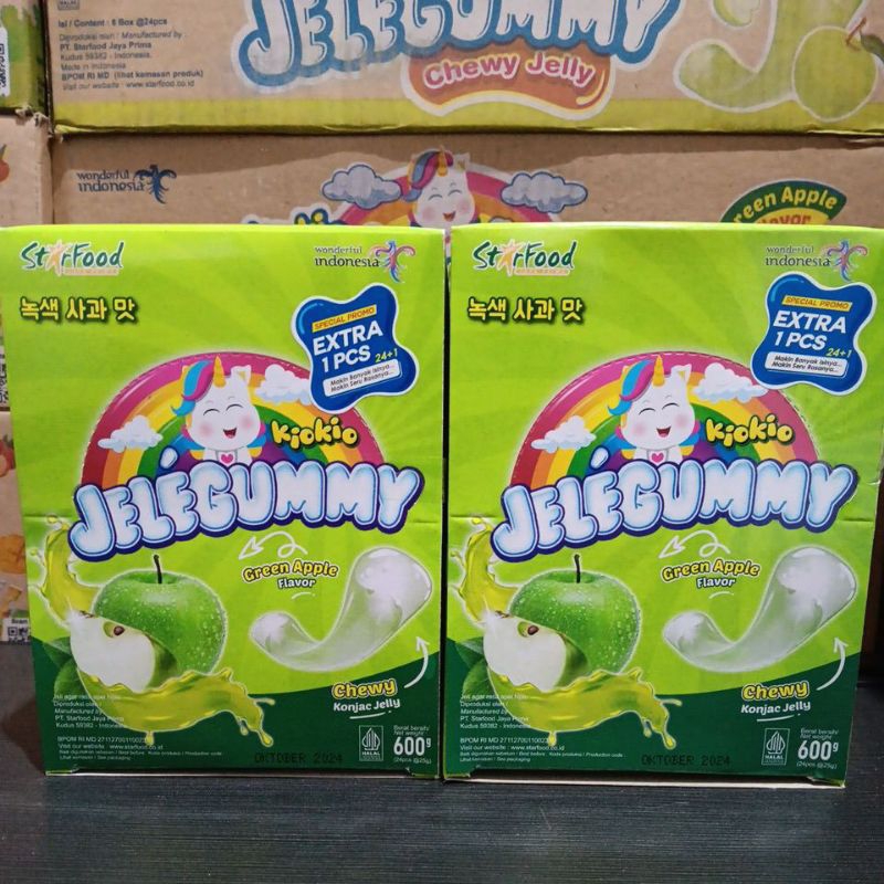 

Kiokio Jelegummy Green Apple pack isi 24+1 @25g