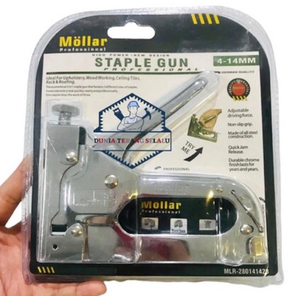 

Staple Gun 3 in 1 MOLLAR Staples Stapler Tembak Tacker Hekter Heckter 3Way Jok Kulit Kardus Dekor SUDAH DAPAT 6 BIJI ISI STAPLES u B5L2