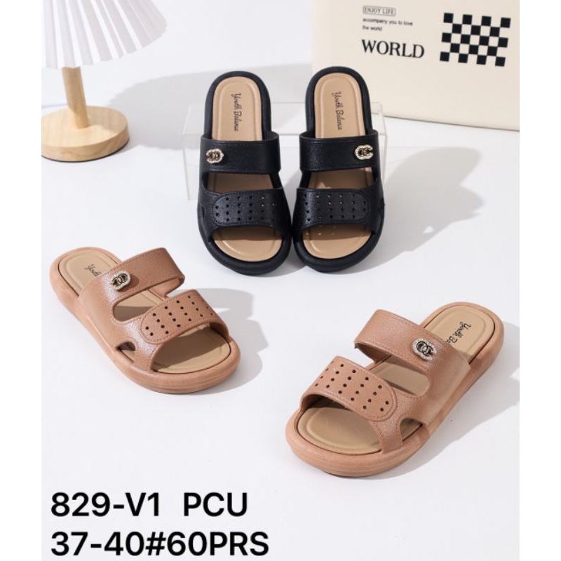 Sandal Selop Teplek Jelly Wanita Chanel Import 829