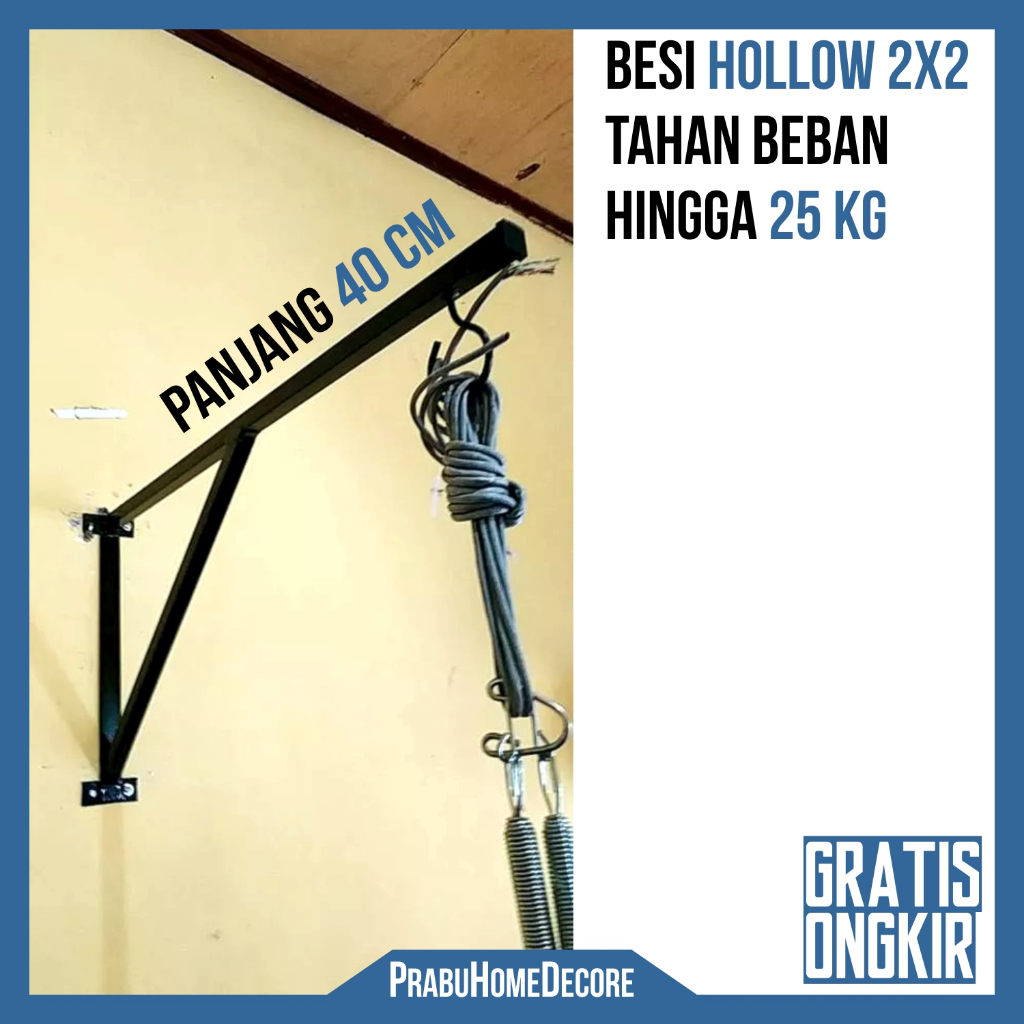 Gantungan Sangkar Burung Mini Tahan Beban 25kg | Bracket Besi Hollow Cantolan Sangkar Burung Ukuran 