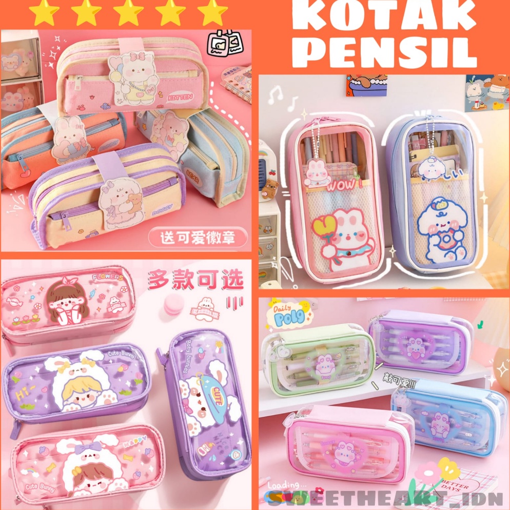 

PREMIUM Kotak pensil anak tempat pensil lucu anak sekolah kotak pensil 2 tingkat 3 tingkat seleting j H5H9