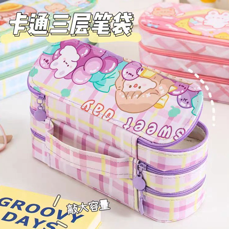 

KOTAK PENSIL SLETING IMPORT KOREA GRID WATERPROOF PENCIL CASE TEPAK PENSIL AESTHETIC TAHAN AIR PREMIUM TEMPAT ALAT TULIS MURAH BAHAN KAIN LEMBUT MINIMALIS KOREAN STYLE STATIONERY TEMPAT PENSIL MOTIF PLAID KOMPARTMENT COLORFUL MAKE UP POUCH