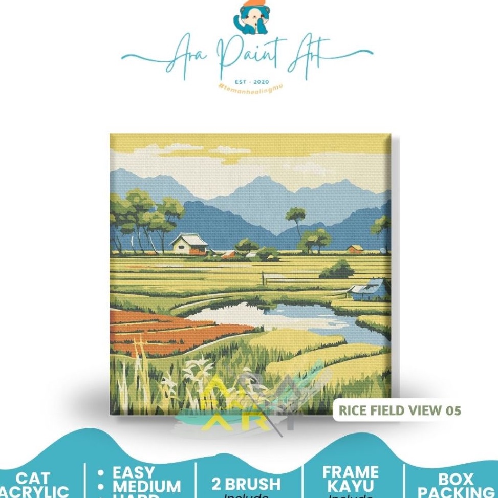 

KODE E58C RICE FIELD VIEW SERIES Paint by numbers kit I Painting I Painting by number I Kado Wisuda I Kado unik I Kanvas Lukis lukisan sawah