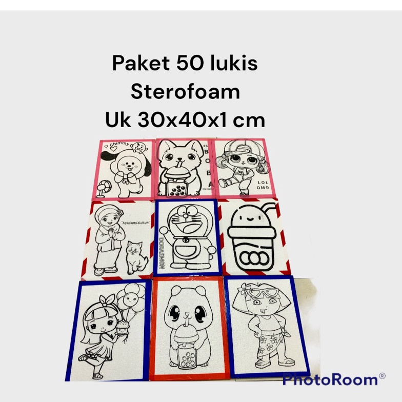 

5 Pcs Lis Lakban Lukis Sterofoam Uk 3x4x1cm f G8C5