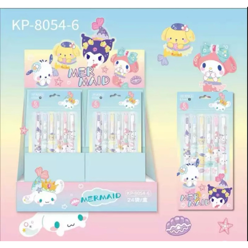 

PULPEN GEL MEKANIK KARAKTER MOTIF MERMAID/SANRIO (1 PACK ISI 6 PCS)