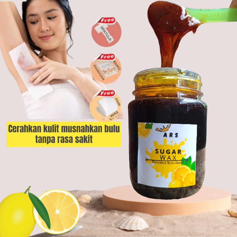 [250gr] Waxing gratis 8 kertas waxing - ARS sugar wax - mencabut bulu ketiak - pencabut bulu kaki