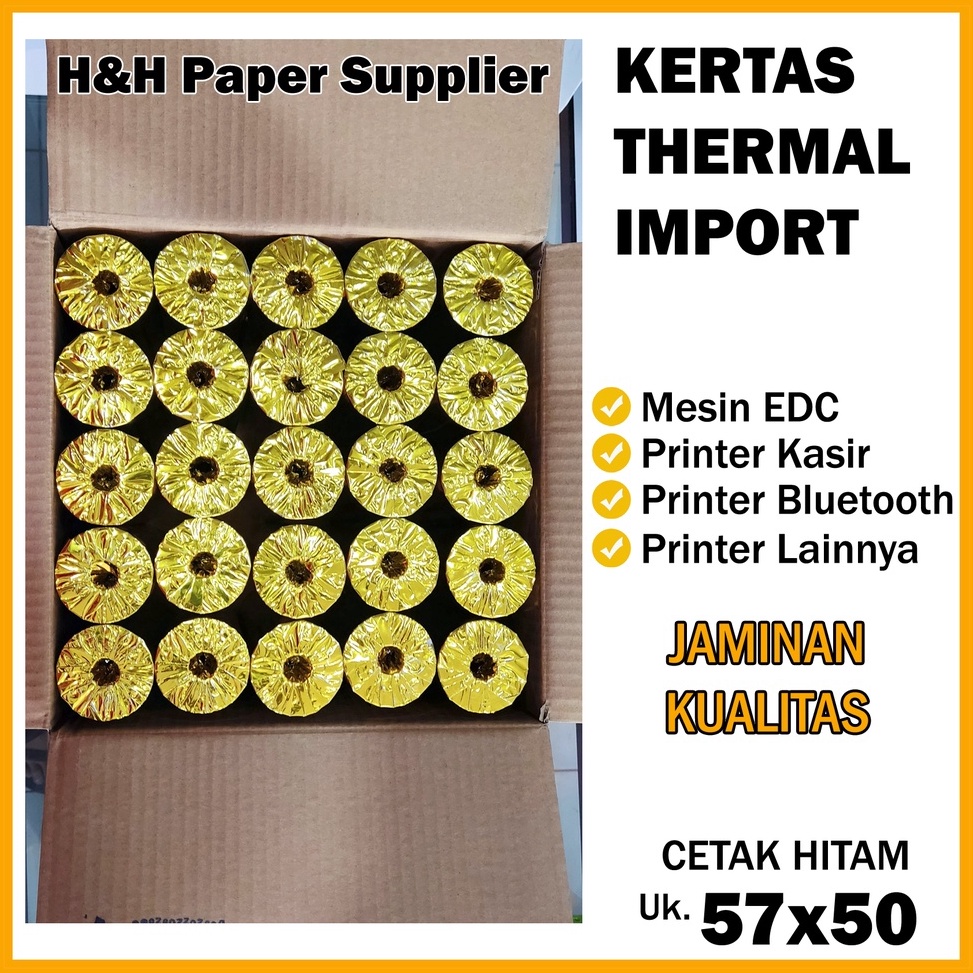 

KODE G76S 1 Roll Kertas Thermal 57x5 Termurah Kertas Kasir Kertas Struk Kertas Printer Bluetooth