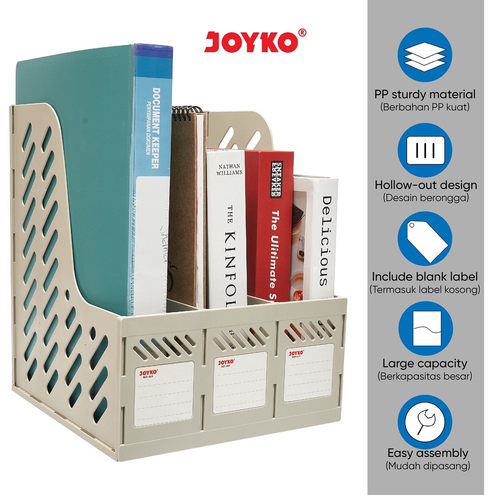 

Box File Keranjang Plastik Rakit 3 Susun Joyko BOF3GR Grey x Q2F3