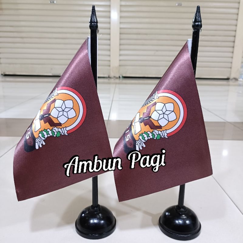 

best seller tiang kayu meja+bendera sekolah bendera OSIS SMA dasar coklat