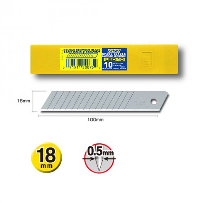 

OLFA Refill Pisau Cutter 18mm LBD1 1pcspack Spare Blade o Z2F8