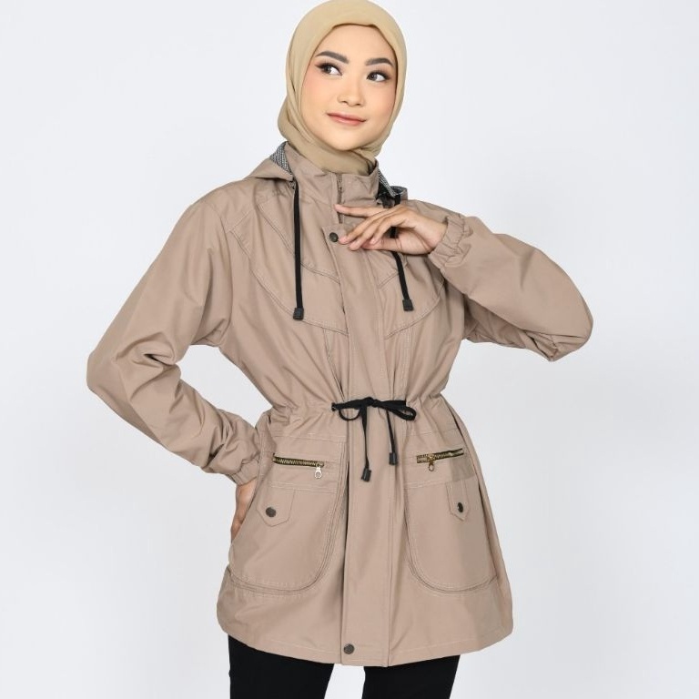 KODE C57V Thiago Official jaket Parka Muslimah Sahila Bahan Parasut zn