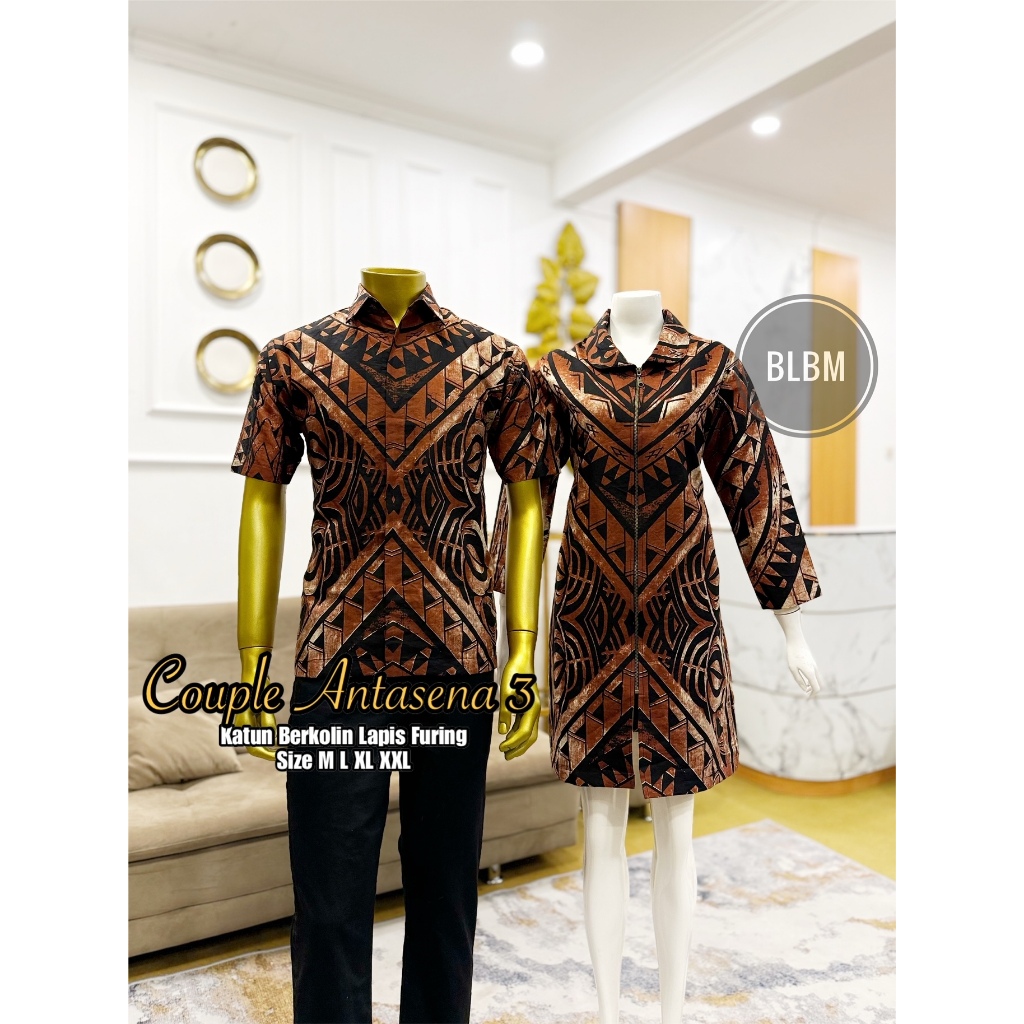 Couple Batik Sarimbit Kode Antasena 3 & 4 by Batik Lanang Mamez Batik Lontara Batik Makassar
