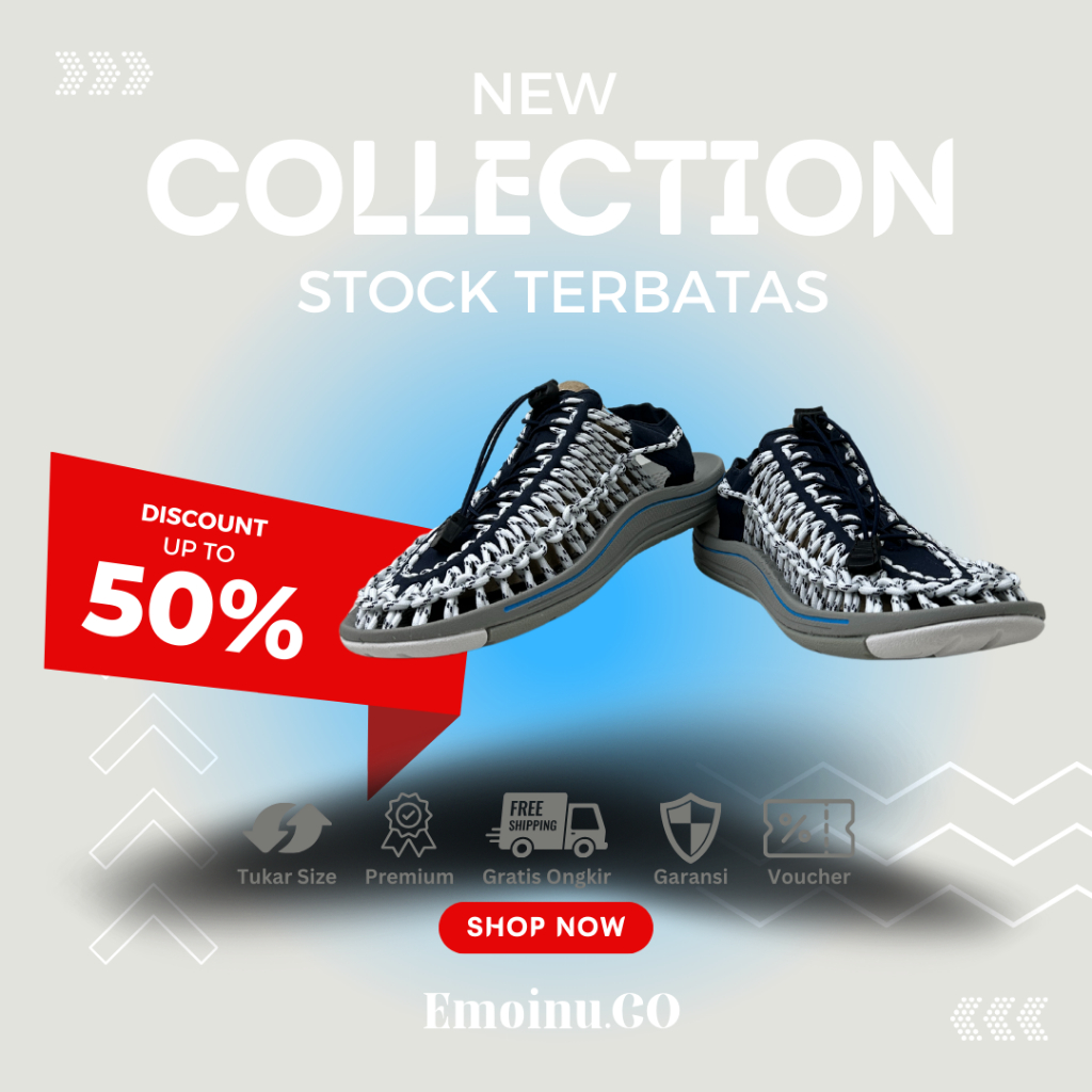 EMOINU - Sepatu Sandal Wanita/Pria | Sendal Gunung Tali/Karet | Outdor/Hiking 100% Import | Bisa COD