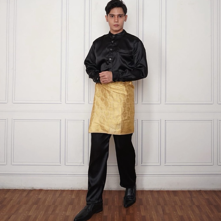 KODE I69W AC  Setelan Baju Melayu Teluk Belanga  Baju Melayu Pria Koko  Baju Kurung Malaysia