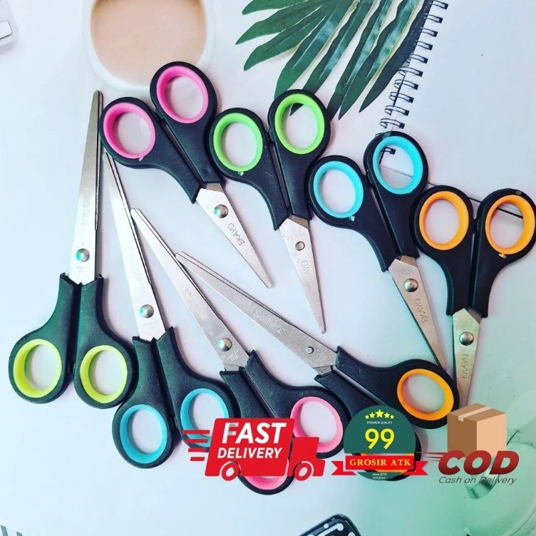 

GAGANG HITAM Gunting Renceng 12pcsAlat MemotongSCISORS g OL5