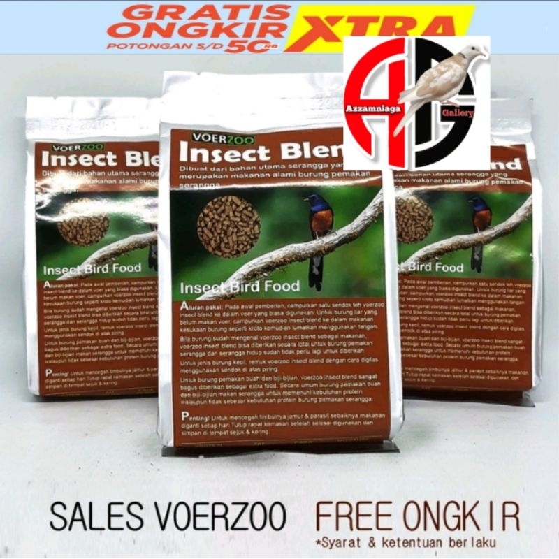 GAL VOER INSECT BLEND PAKAN BURUNG MURAI VOER ZOO INSECT BLEND 225 GR