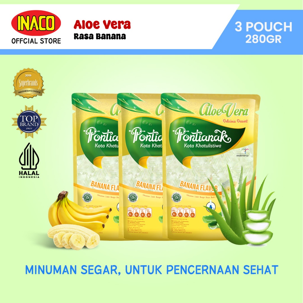 

INACO Aloe Vera Banana Pouch 280gr - Triplepack