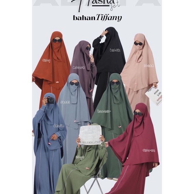 Spesial Gamis Hasna Set by Gerai mika free khimar cadar bisa cod