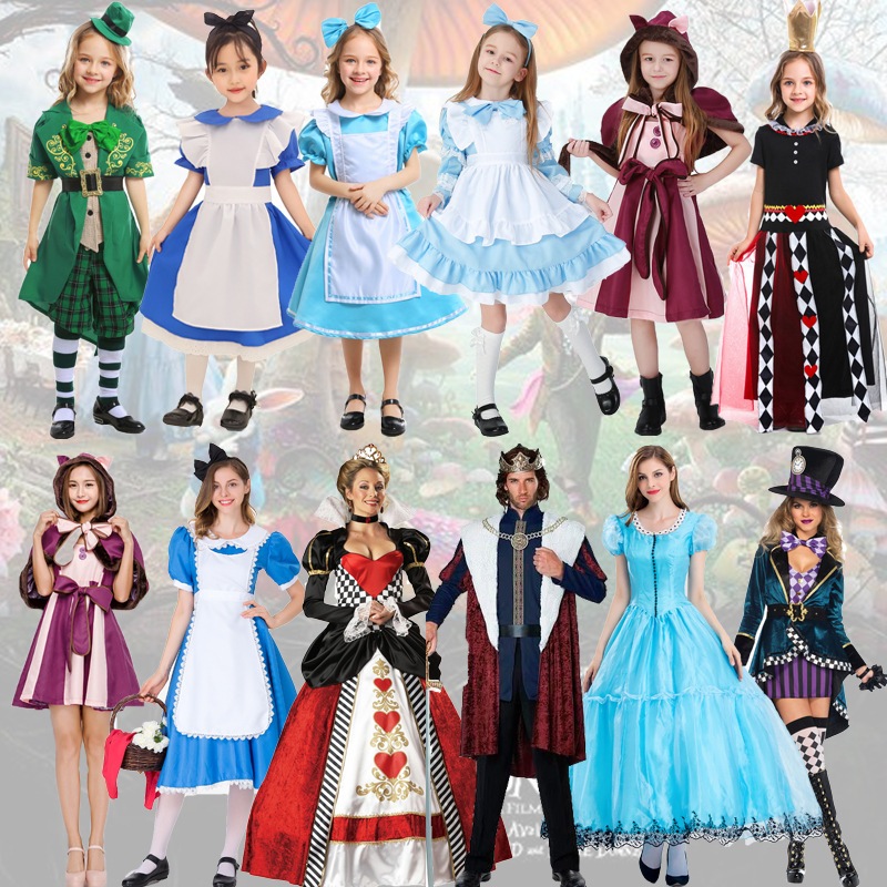 Children's Alice's Adventure in Wonderland costume, drama stage performance costume