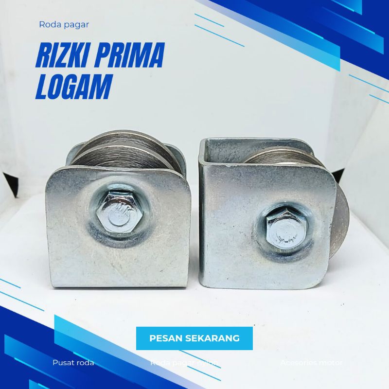 Roda Pagar besi 6,7,8,10cm || Doubel bearing || Roda premium super