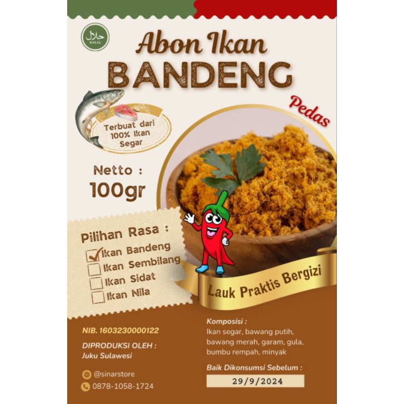 

Abon Ikan Bandeng Rasa Pedas