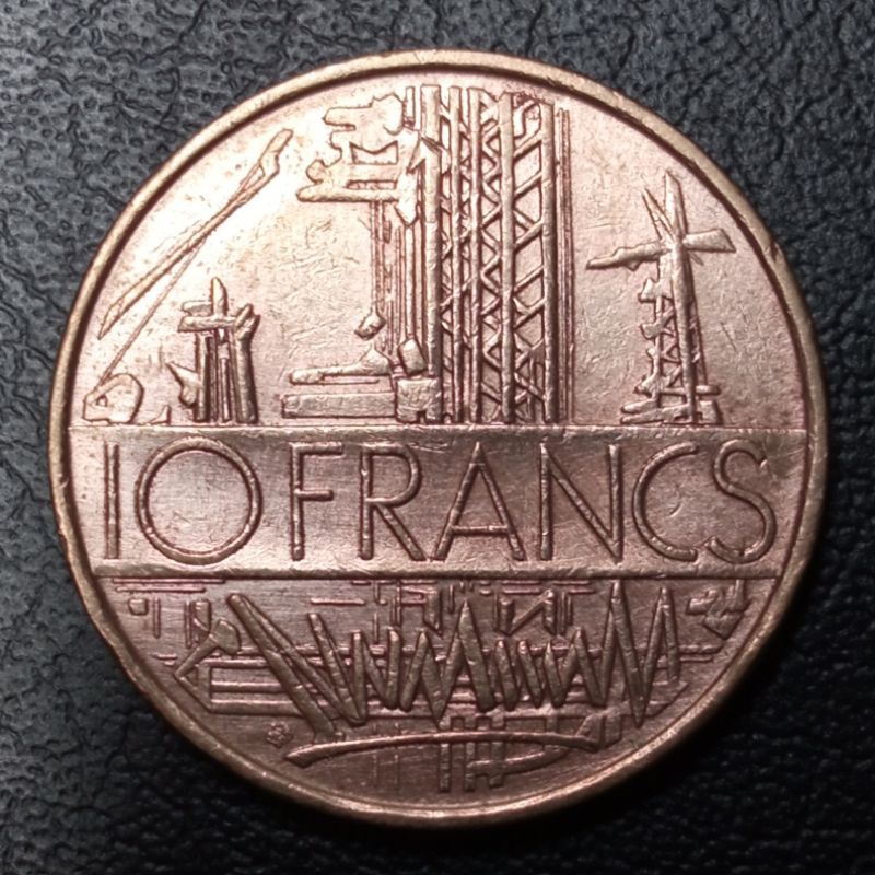 Koin Kuno Prancis 10 Francs Tahun Acak Koin Tebal