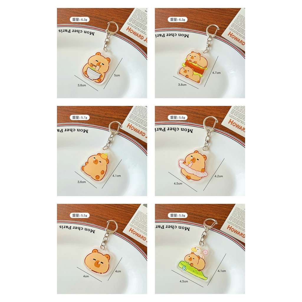 Gantungan Kunci Capybara Akrilik Tas Aksesoris Import