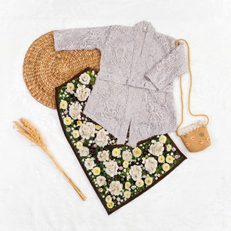 BAJU ADAT KARTINI ANAK / ATASAN KEBAYA PLOY ANAK PEREMPUAN / BAJU BROKAT ANAK 3 - 10 TAHUN