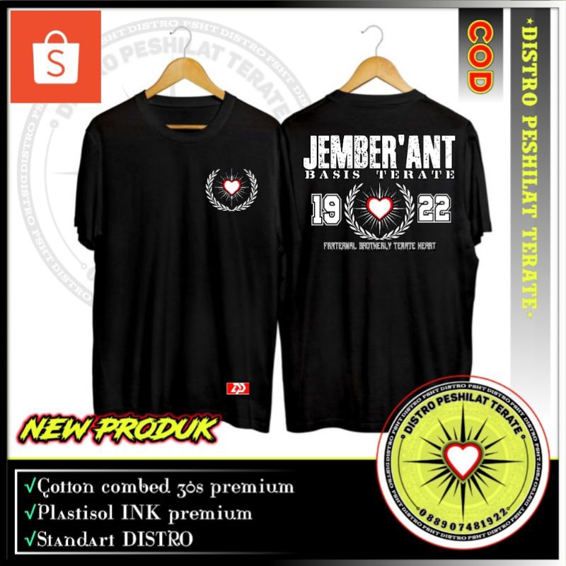 KAOS PSHT 24s JEMBER'ANT BASIS TERATE SIMPEL PREMIUM