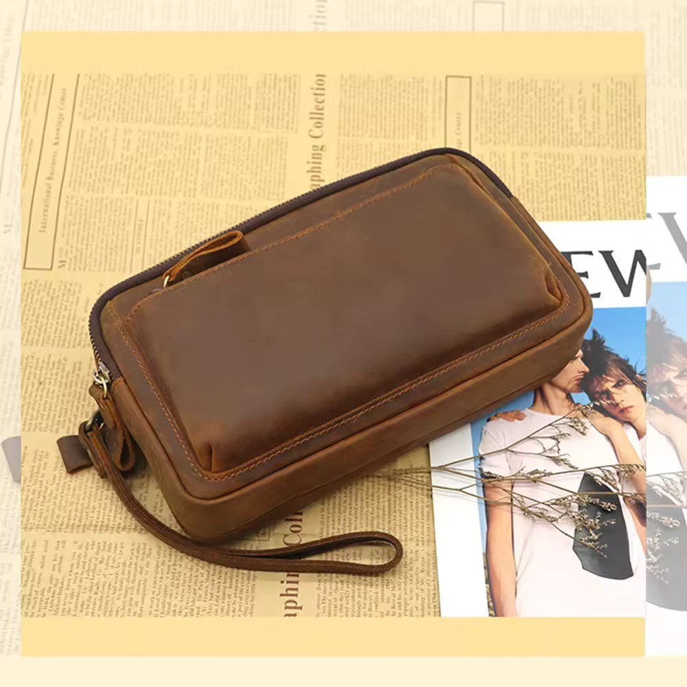 POUCH PRIA SIMPLE / BERBAHAN KULIT SAPI ASELI CUY / FOR DAILY USE