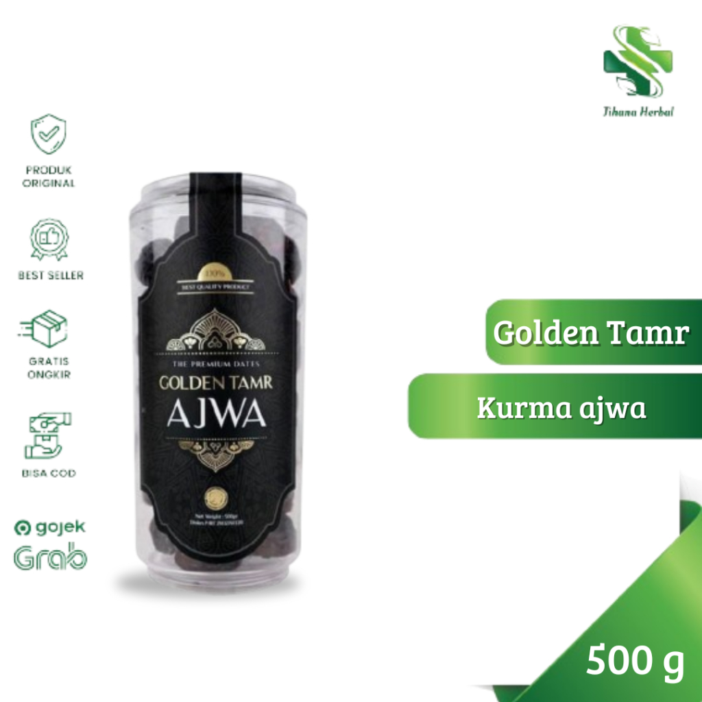 

Kurma Ajwa 500 Gram - Golden Tamr Kurma ajwa