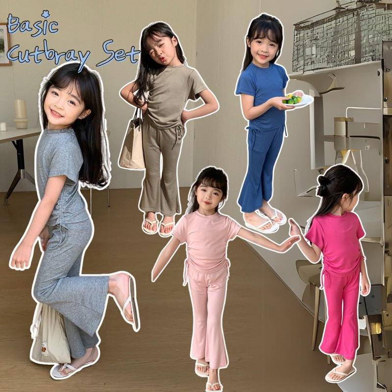 Basic Cutbray Set/ Setelan Anak Perempuan/ Baju Anak Perempuan