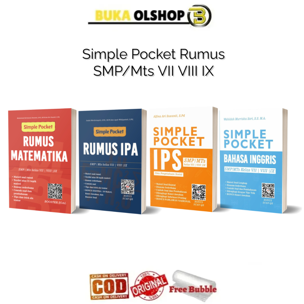Rumus Matematika IPA IPS Bahasa Inggris SMP Simple Pocket Rumus Matematika IPA IPS Bahasa Inggris SM
