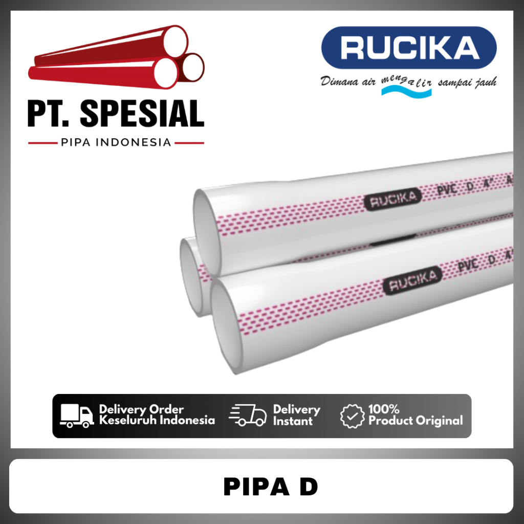 Pipa PVC D Standard Rucika 6 Inch Pipa PVC Rucika -12